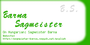 barna sagmeister business card